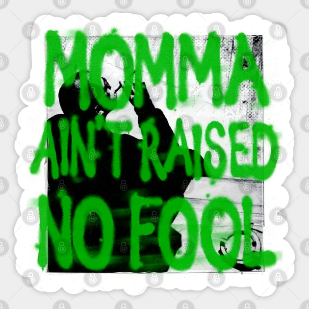Momma ain't raised no fool! Sticker by Aefe